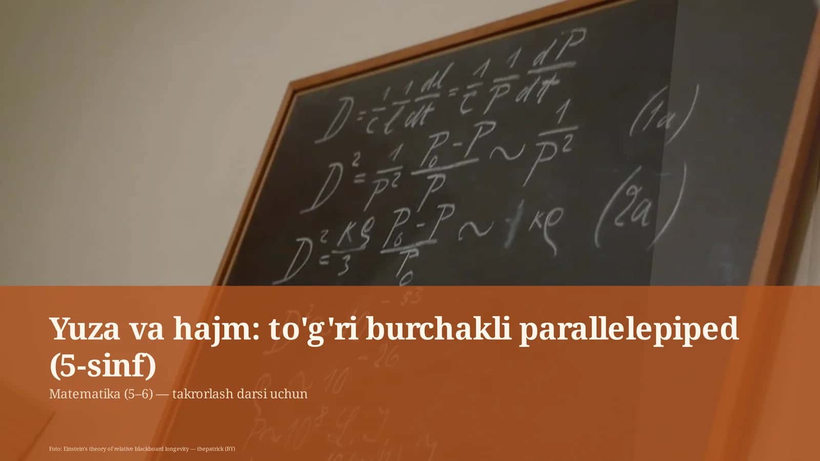 To'g'ri burchakli parallelepiped (5-sinf) 1