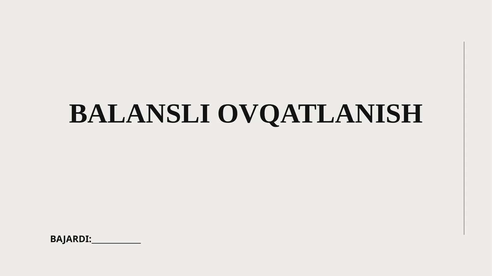 Balansli ovqatlanish 1