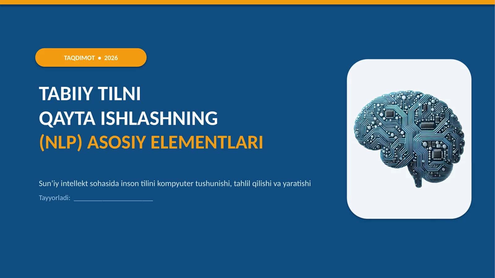 Tabiiy Tilni Qayta Ishlash (NLP) — Asosiy Elementlari 1