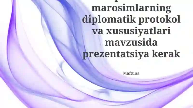 Diplomatik Marosimlar va Protokollar