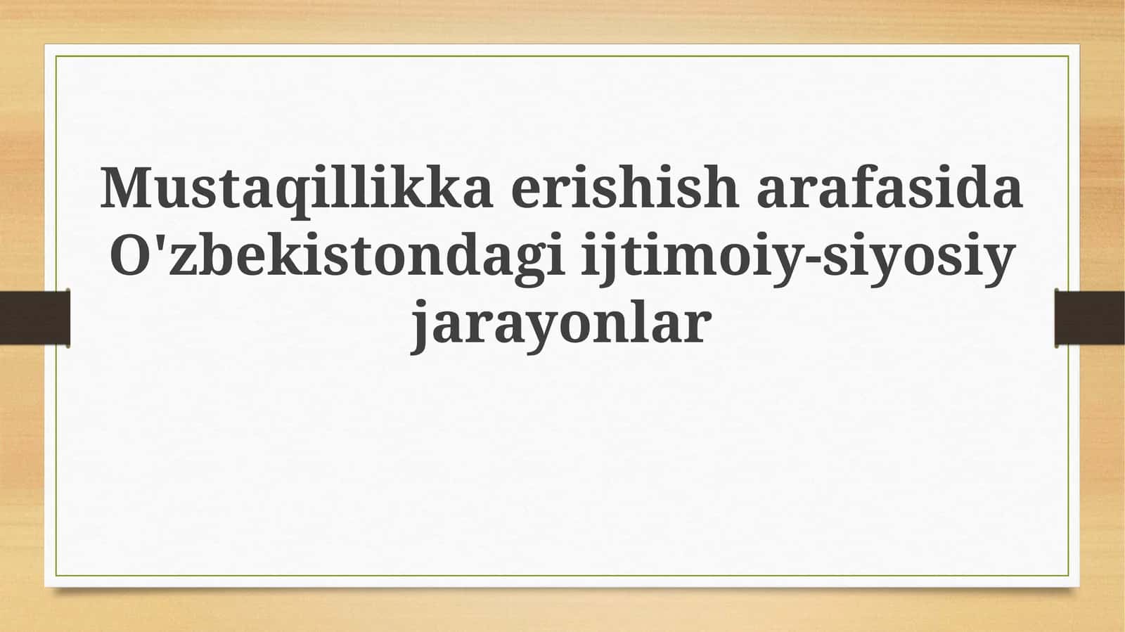 Siyosiy inqiroz va milliy o'zlikning yuksalishi 1
