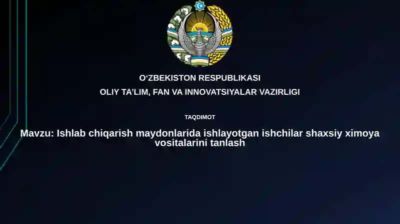 Shaxsiy Himoya Vositalarini Tanlash 1