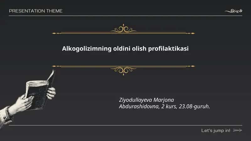 Alkogolizimning oldini olish profilaktikasi 1