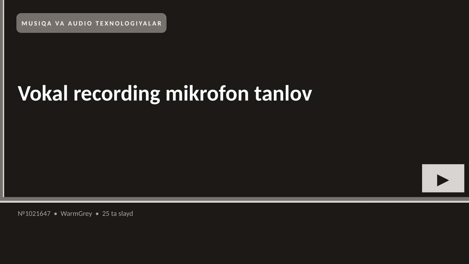 Vokal recording mikrofon tanlov 1