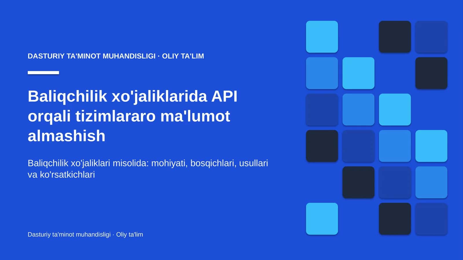 baliqchilik xo'jaliklarida api orqali tizimlararo ma'lumot almashish 2218 1