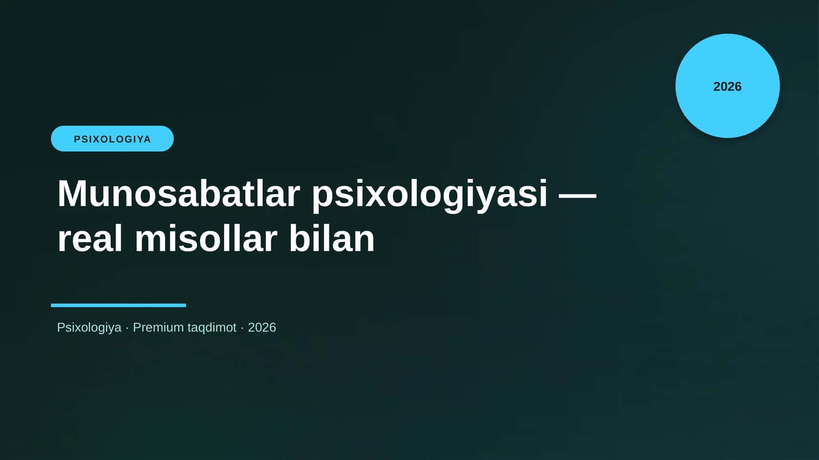 Munosabatlar psixologiyasi - real misollar bilan 1