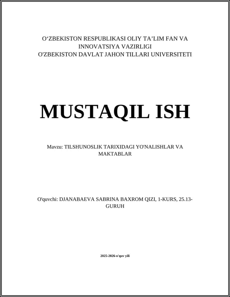Tilshunoslik tarixidagi qadimgi filologik maktablar 1