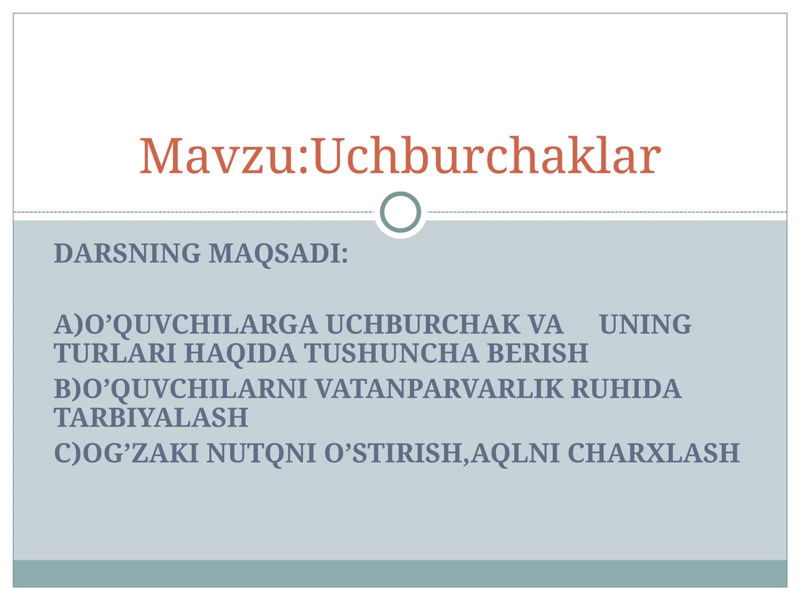 Uchburchaklar 1