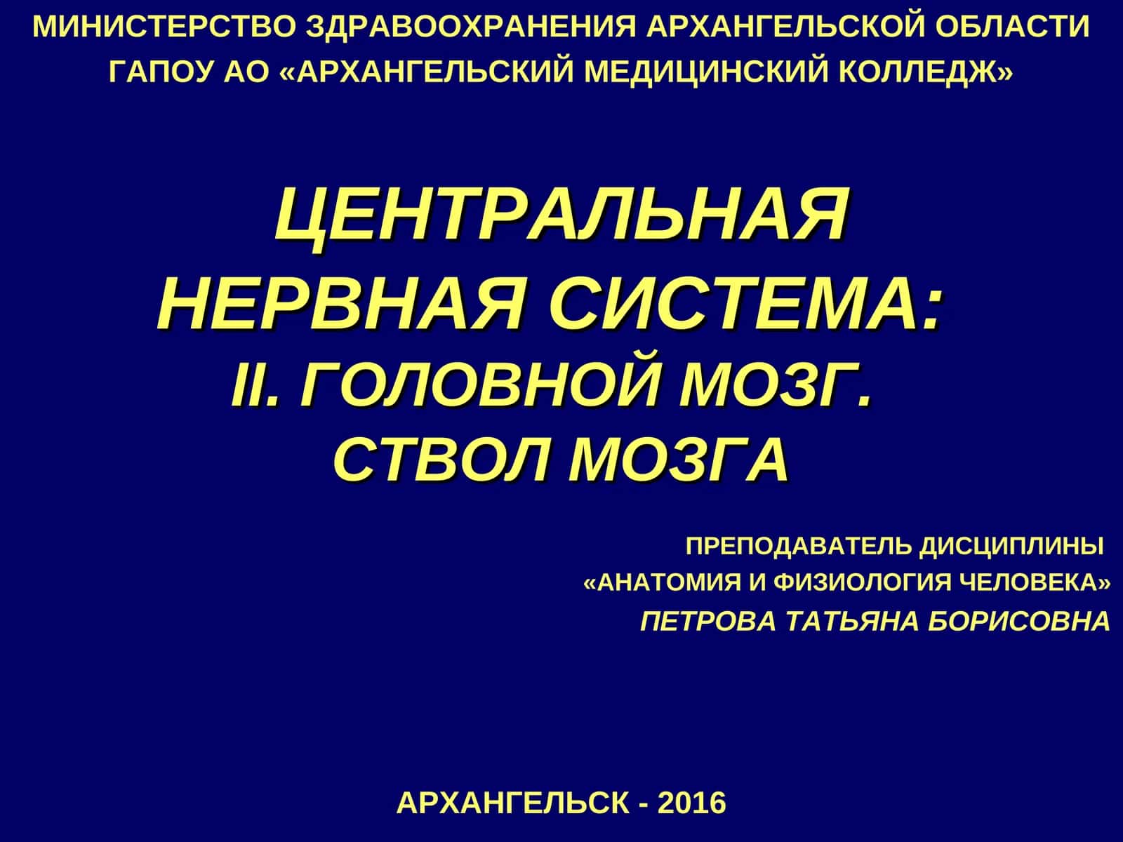 ГОЛОВНОЙ МОЗГ.СТВОЛ МОЗГА 1