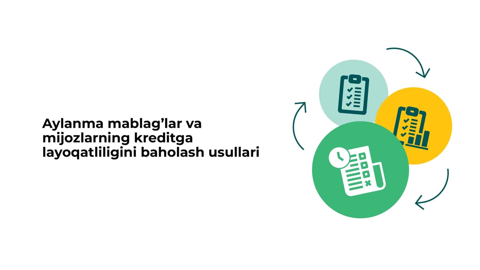 Aylanma mablag’lar va mijozlarning kreditga layoqatliligini baholash usullari 1