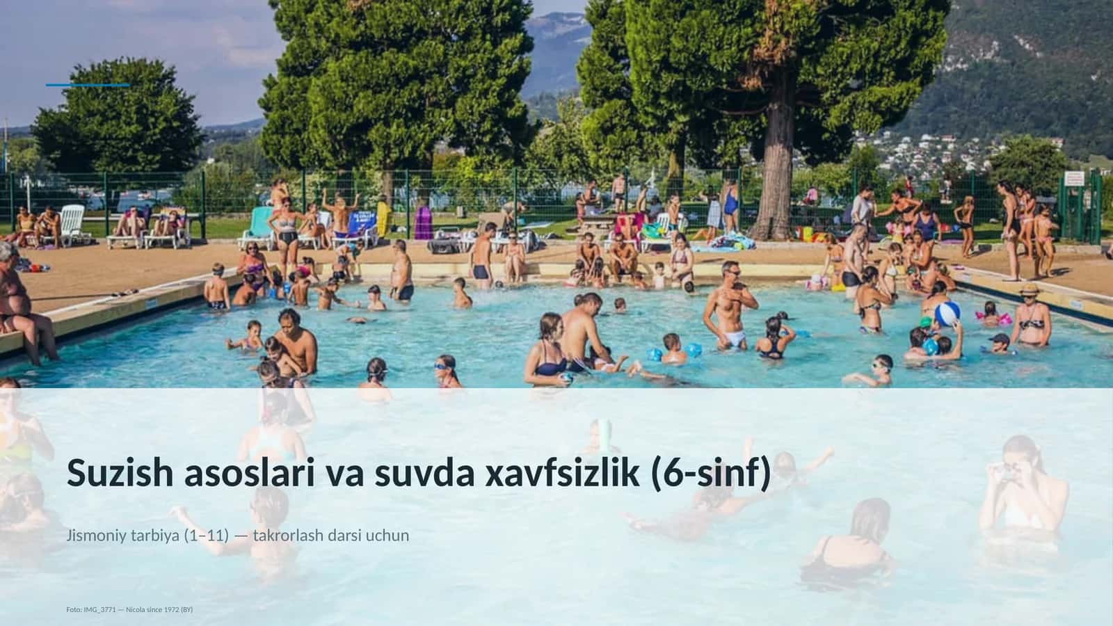 Suzish asoslari va suvda xavfsizlik (6-sinf) 1