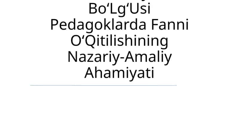 Falsafaning Fan Va Dunyoqarashiga Doir Mohiyati BoʻLgʻUsi Pedagoklarda Fanni OʻQitilishining Nazariy-Amaliy Ahamiyati 1
