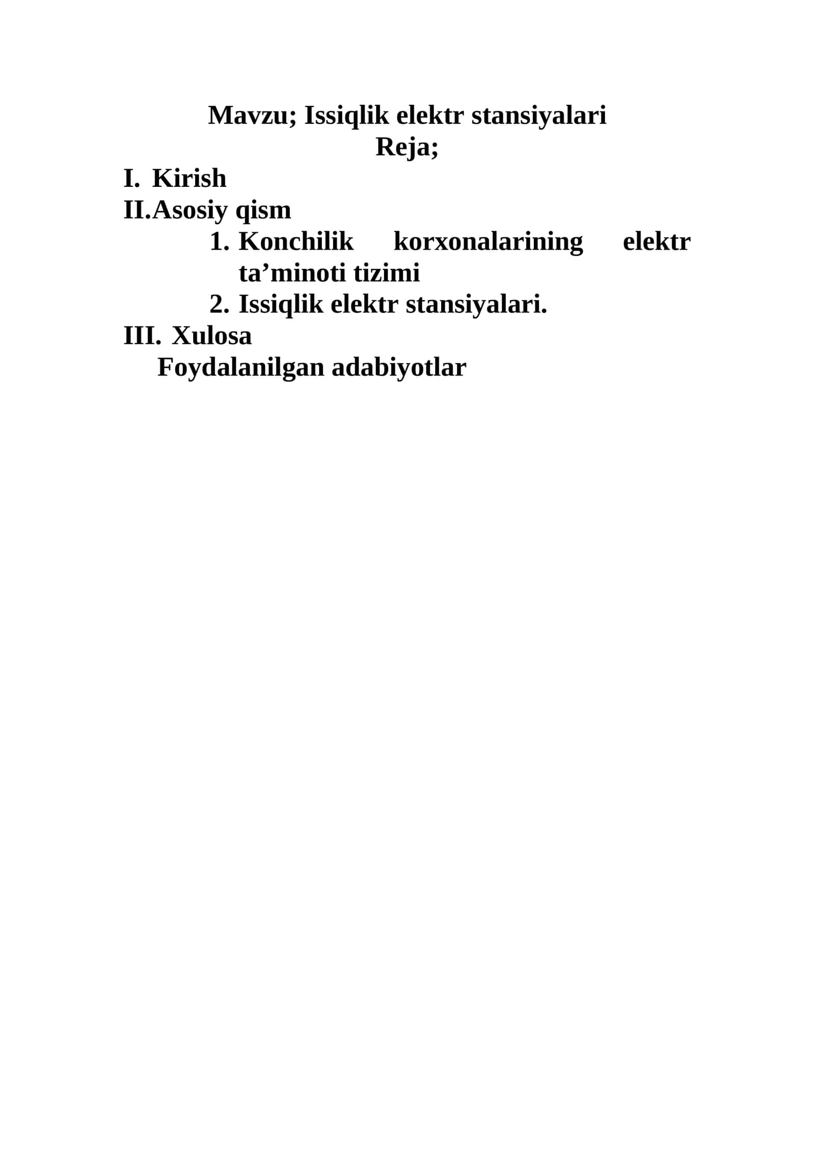 Issiqlik elektr stansiyalari 1