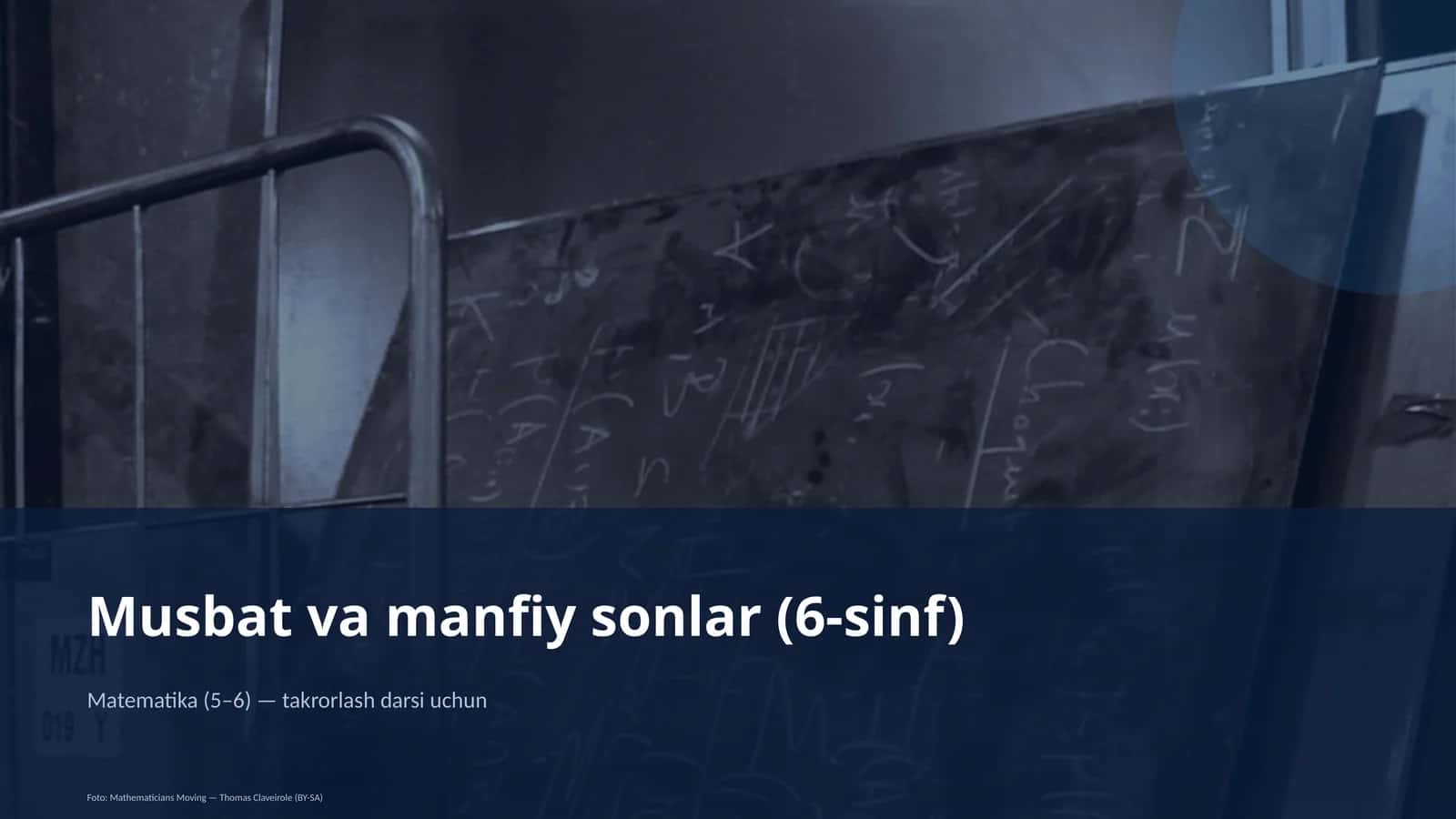 Musbat va manfiy sonlar (6-sinf) Matematika (5-6) 1