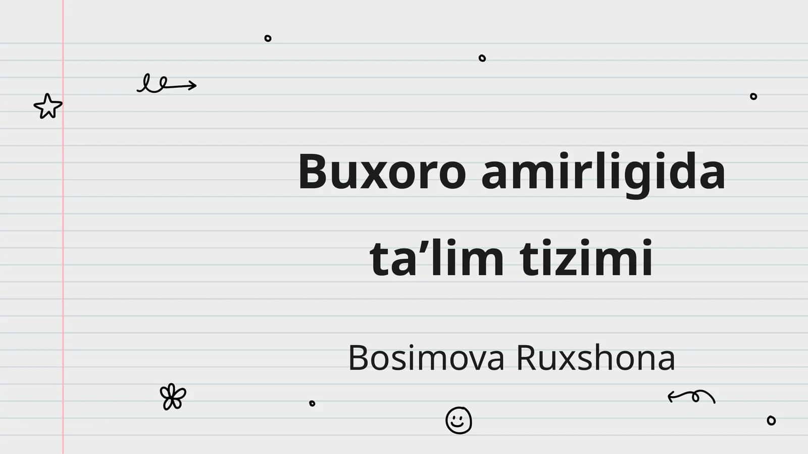 Buxoro amirligida taʼlim tizimi 1