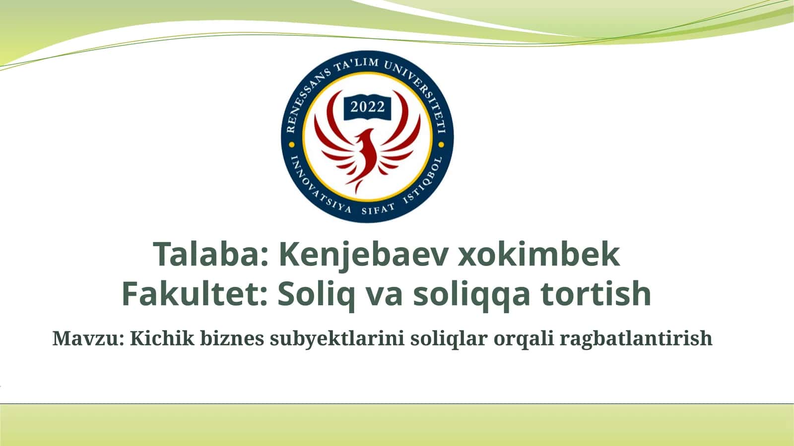 Kichik biznes subektlarini soliqlar orqali raqobatlandirish 1