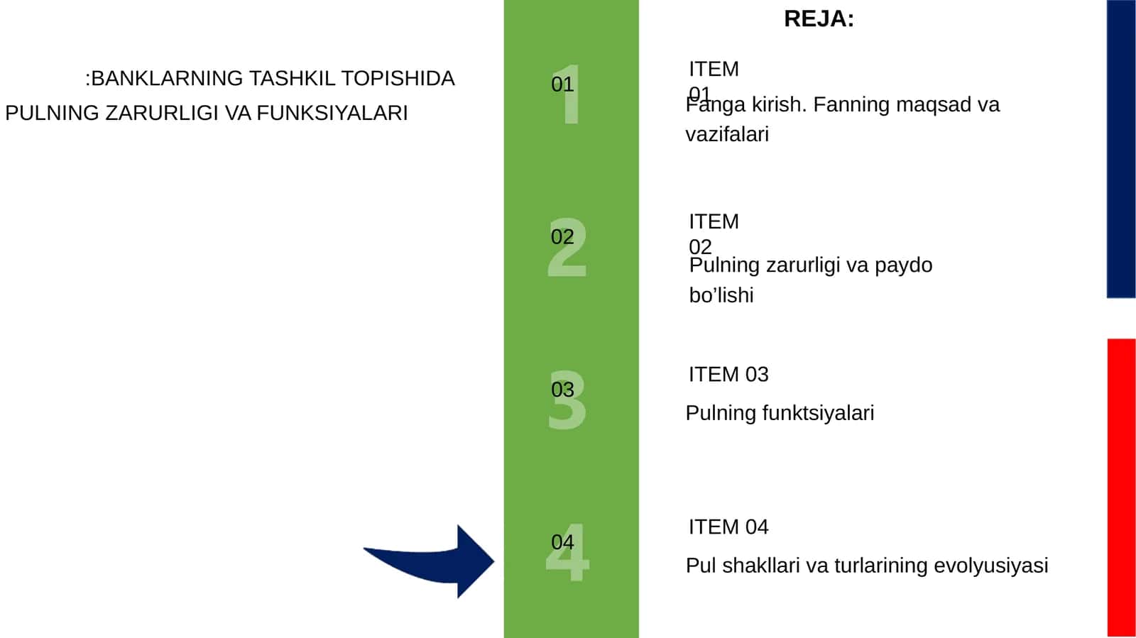 BANKLARNING TASHKIL TOPISHIDA PULNING ZARURLIGI VA FUNKSIYALARI 1