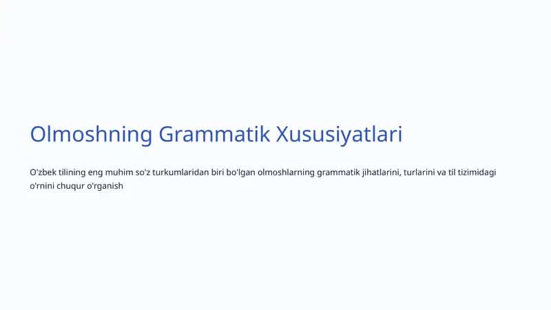 Olmoshning Grammatik Xususiyatlari 1