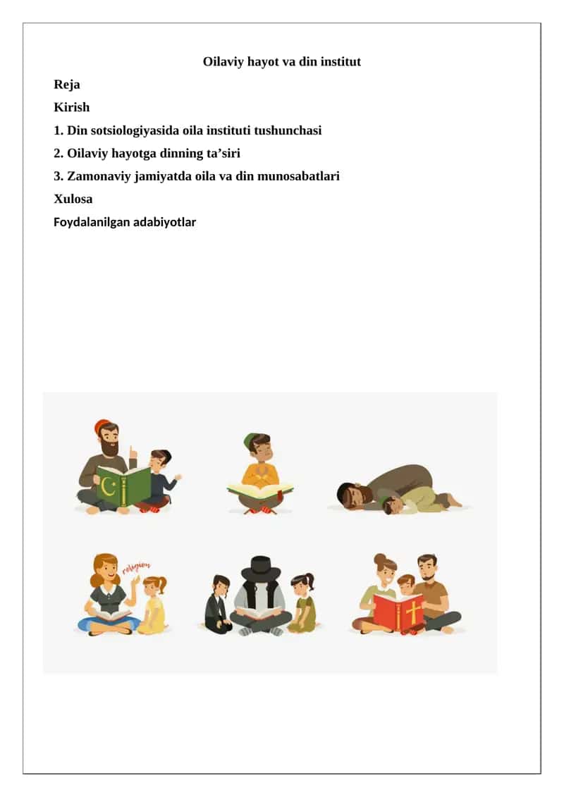 Oilaviy hayot va din institut 1