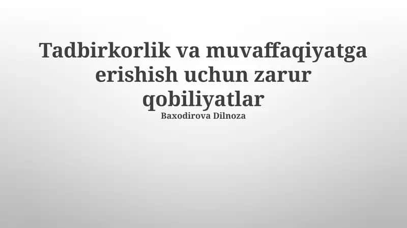 Bozor tahlili va imkoniyatlarni aniqlash 1