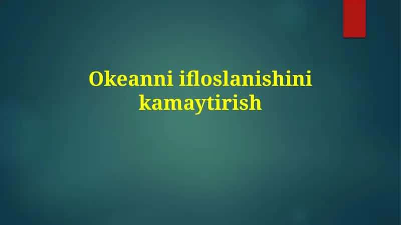 Okeanniifloslanishinikamaytirish 1