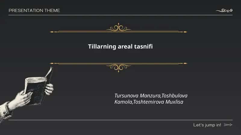 Tillarning areal tasnifi 1