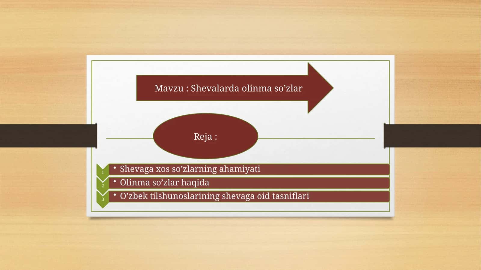 Shevalarda olinma so’zlar 1