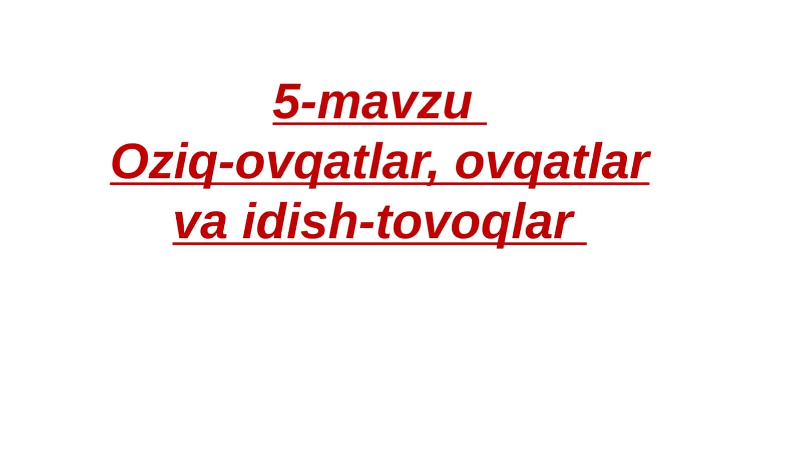 oziq ovqatlar imo ishora da 1
