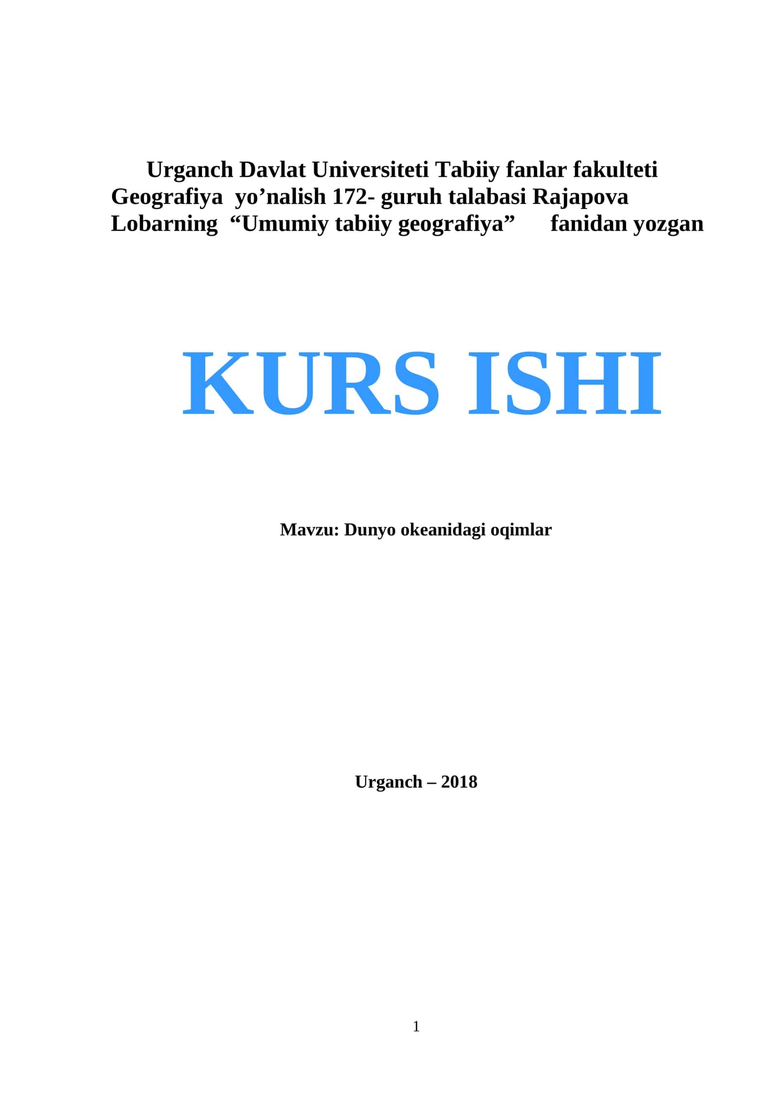 Dunyo okeanidagi oqimlar 1