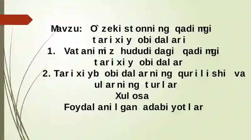 O`zbekistonning qadimgi tarixiy obidalari 1