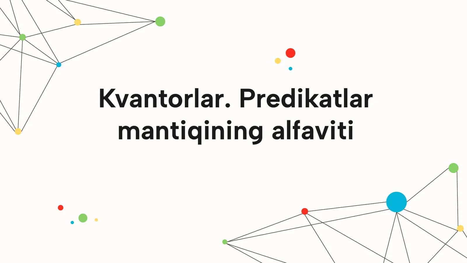 Predikatlar mantiqining alfaviti 1