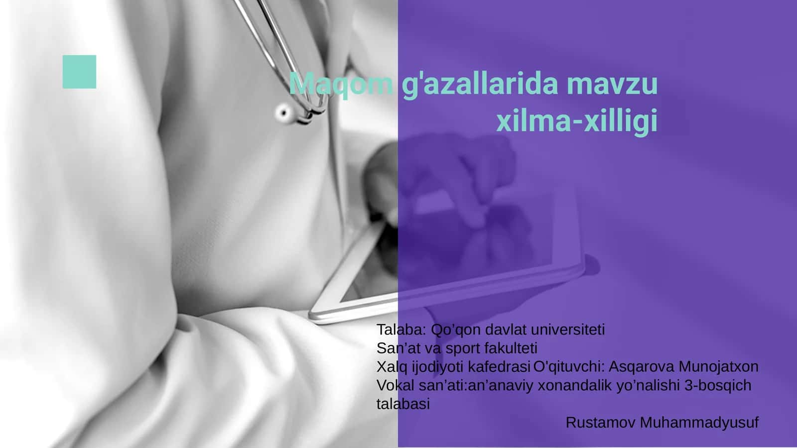 Maqom g'azallarida mavzu xilma-xilligi 1
