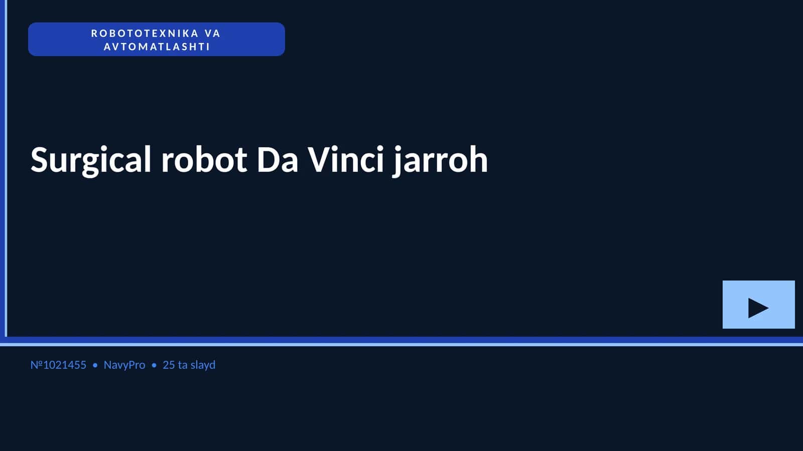 ROBOTOTEXNIKA VA AVTOMATLASHTI 1