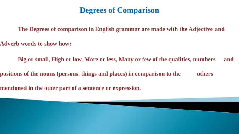 Degrees of Comparison 1