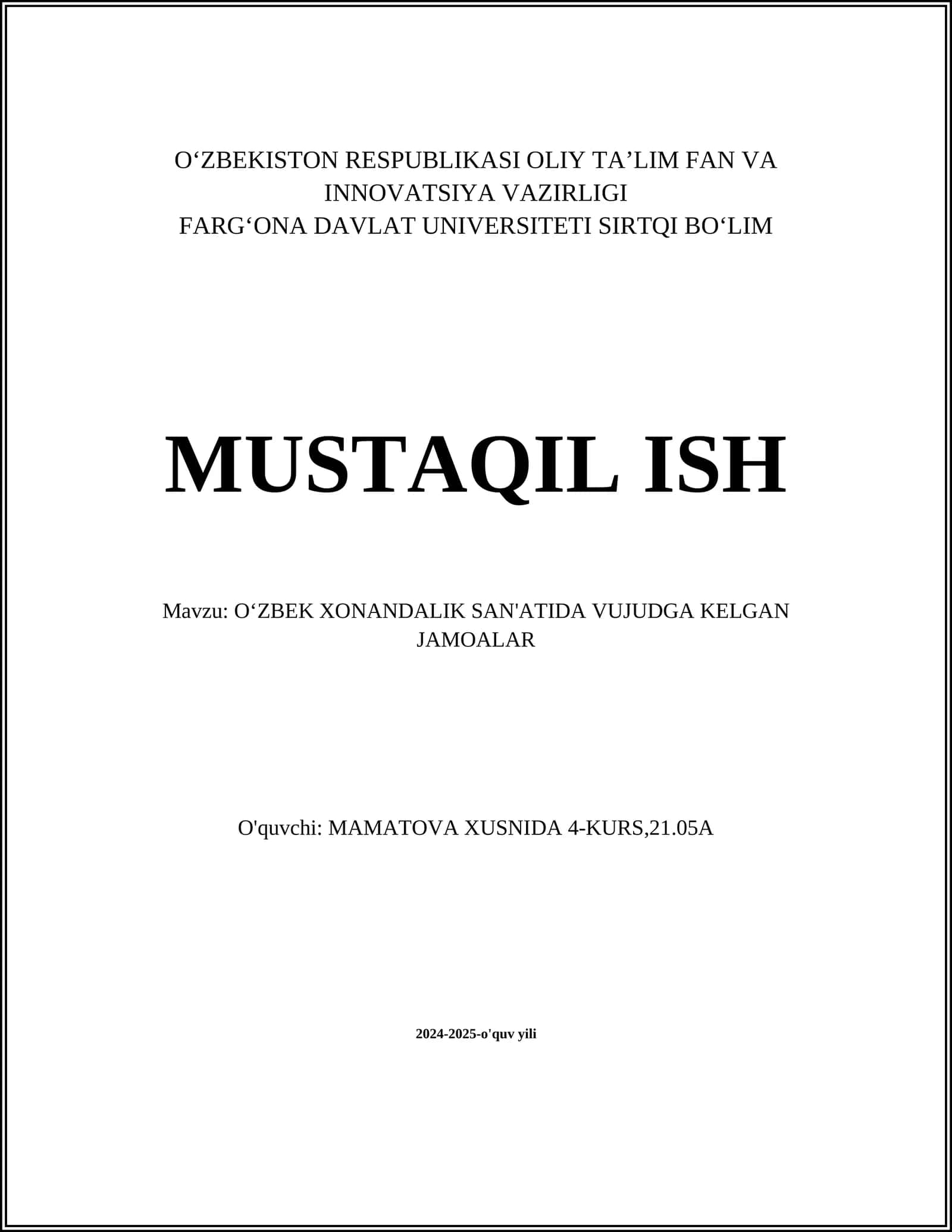 Oʻzbek Xonandalik San'atida Vujudga Kelgan Jamoalar 1