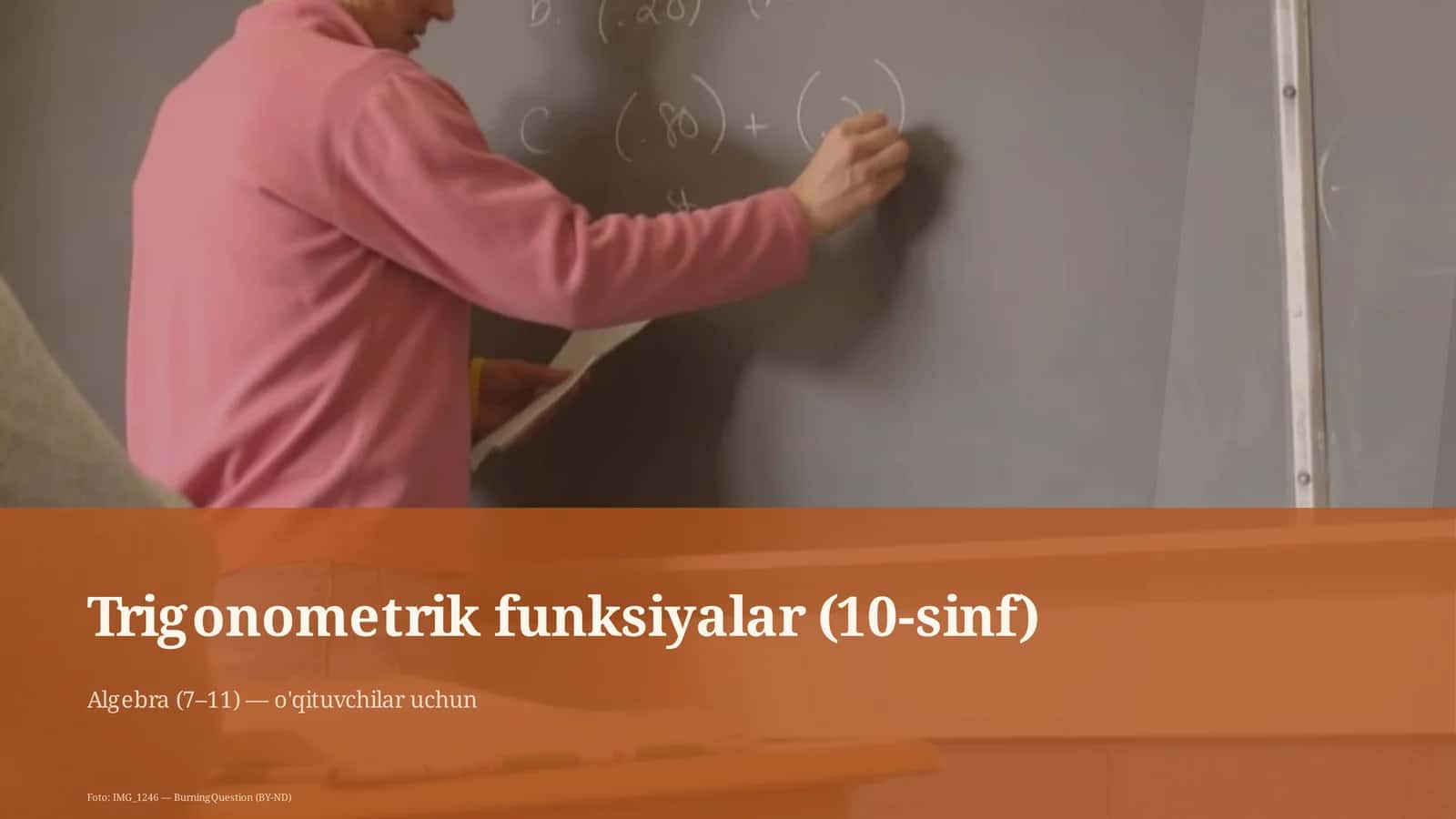 Trigonometrik funksiyalar (10-sinf) 1