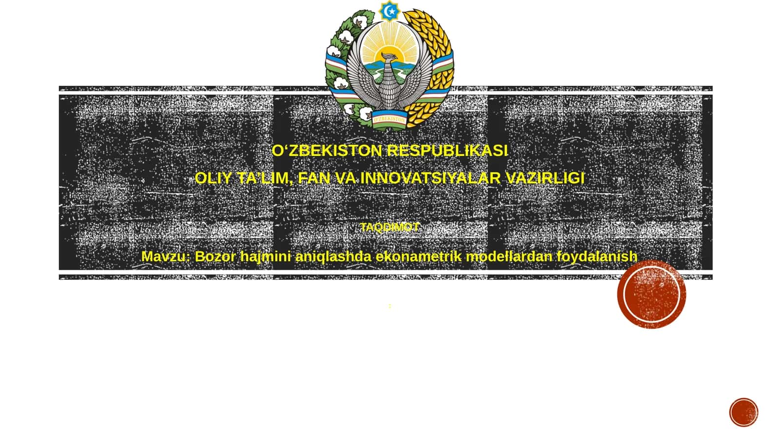 Bozor hajmini aniqlashda ekonometrik modellardan foydalanish 1