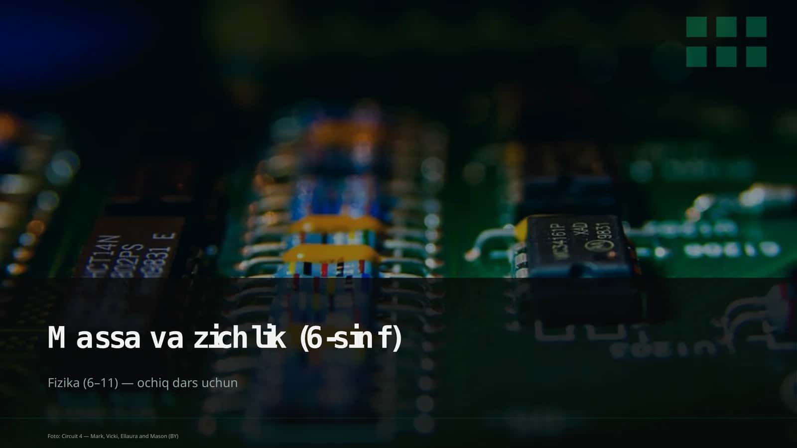 Massa va zichlik (6-sinf) 1