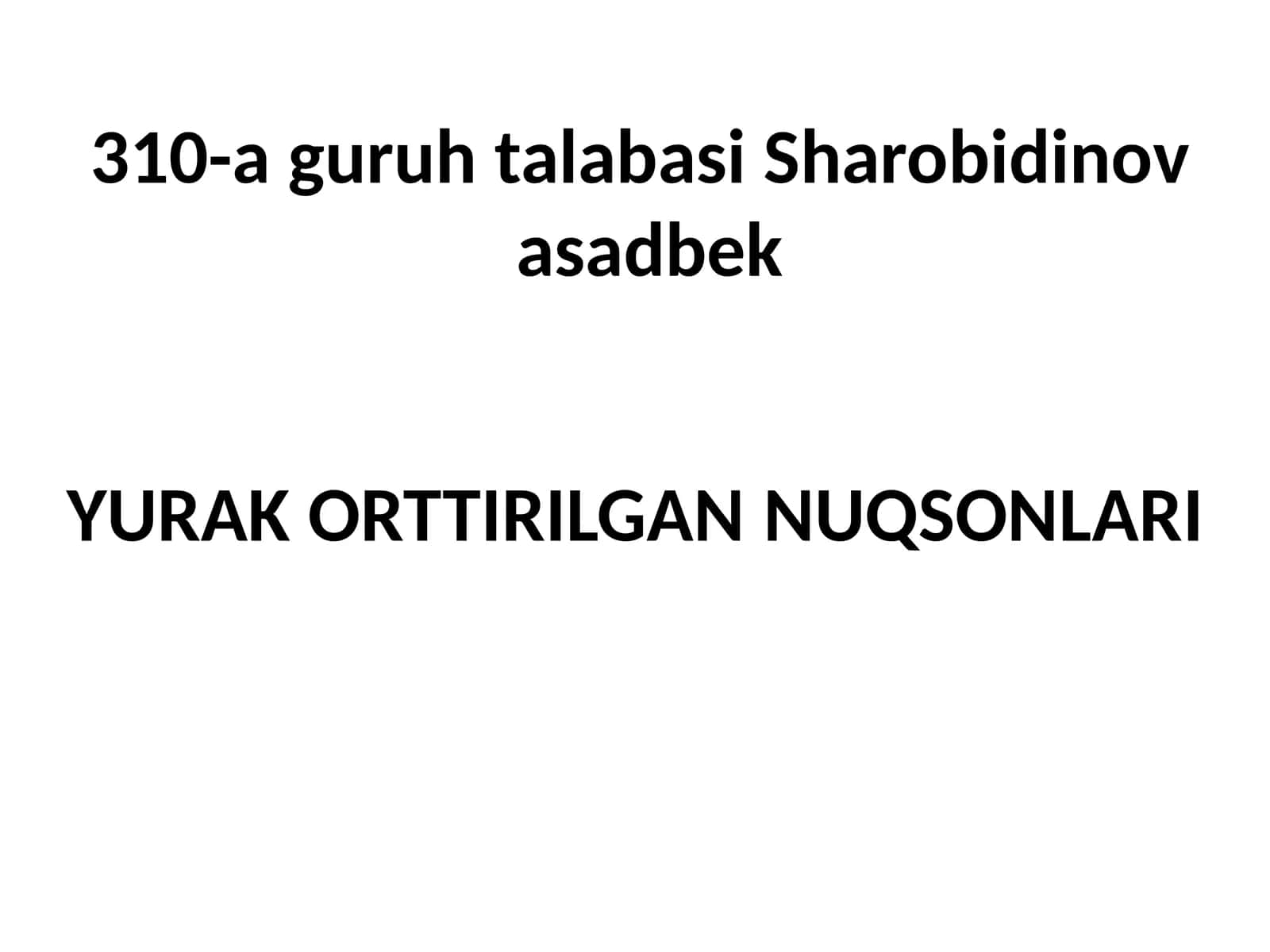 Yurak orttirilgan nuqsonlari 1