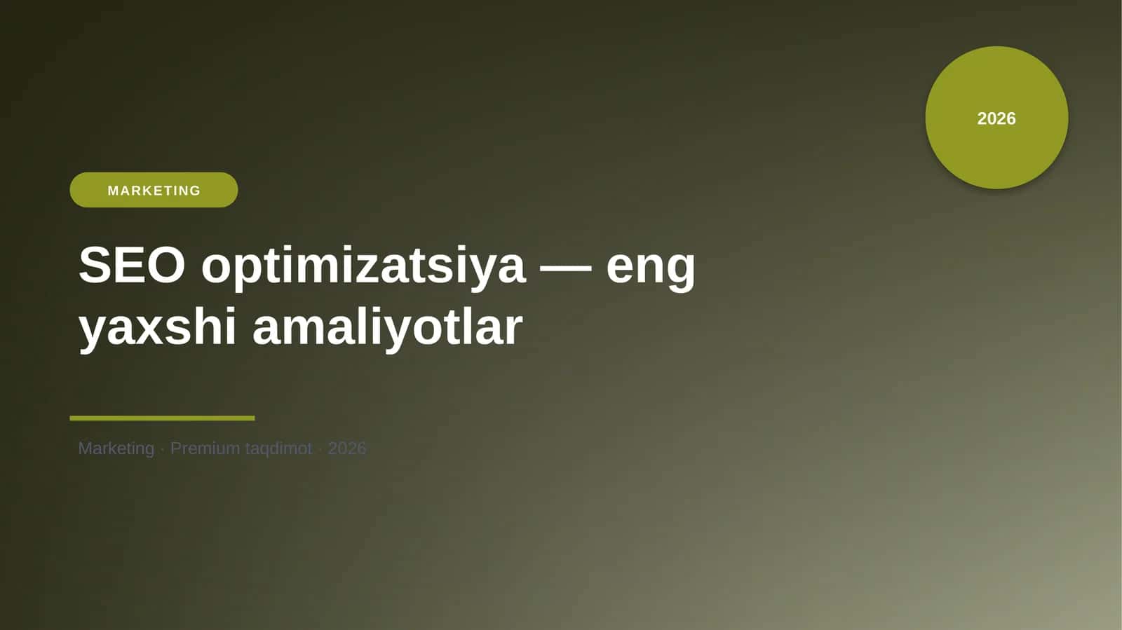 SEO optimizatsiya — eng yaxshi amaliyotlar 1