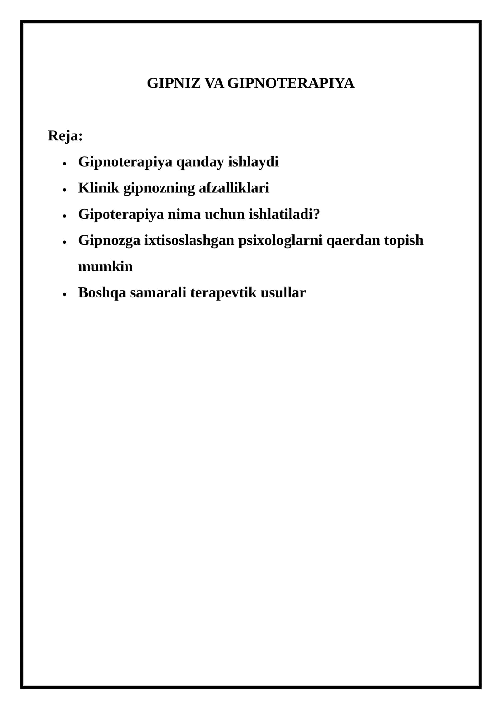 GIPNOZ VA GIPNOTERAPIYA 1