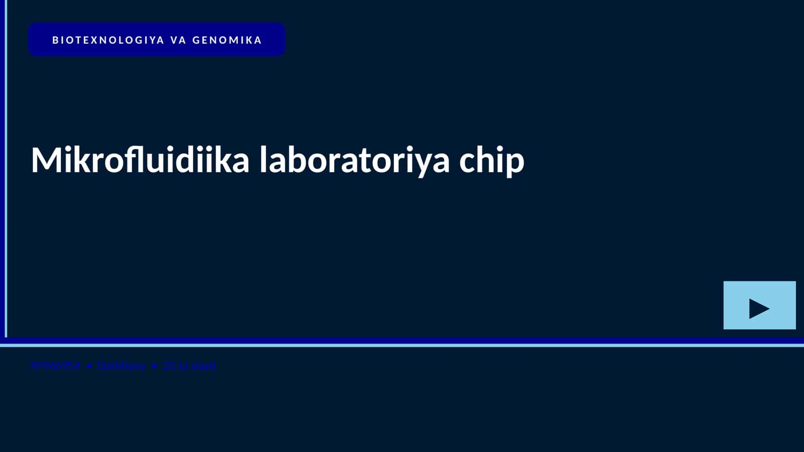 MIKROFLUIDIIKA LABORATORIYA CHIP 1