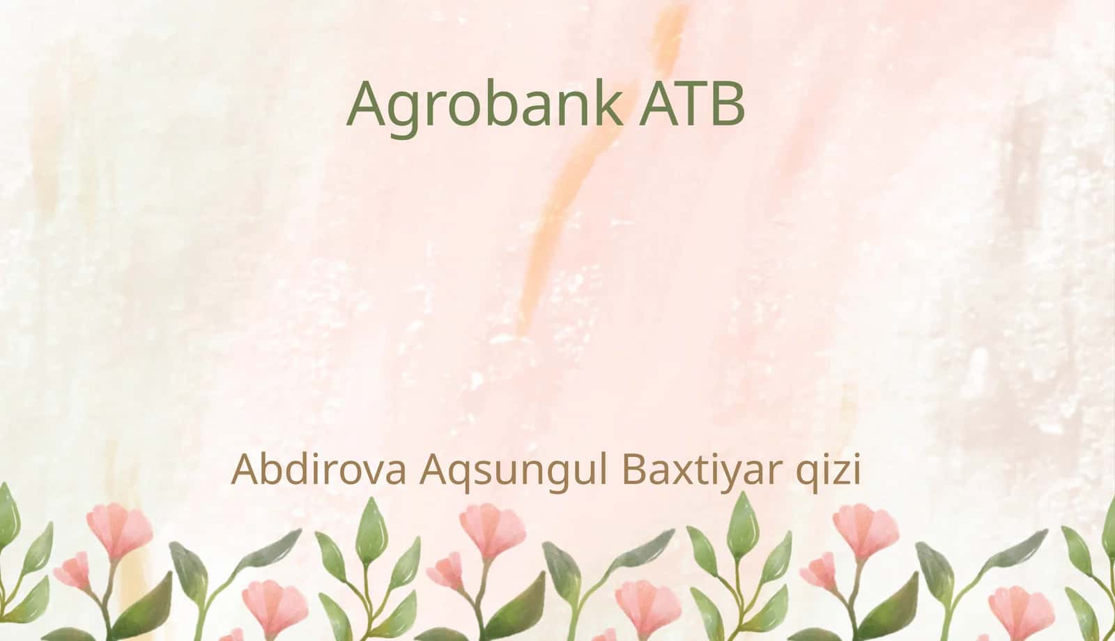 Agrobank ATB: Umumiy Tavsif va Faoliyat Yo'nalishlari 1