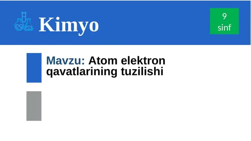 Atomelektronqavatlarining tuzilishi 1