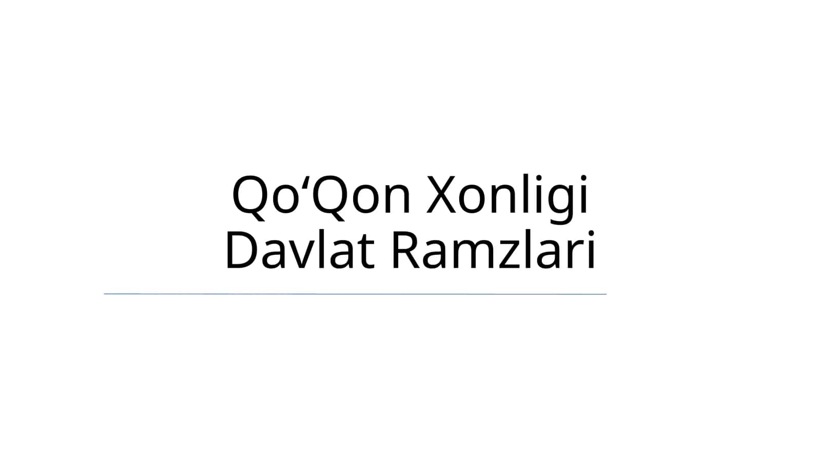 QoʻQon Xonligi Davlat Ramzlari 1