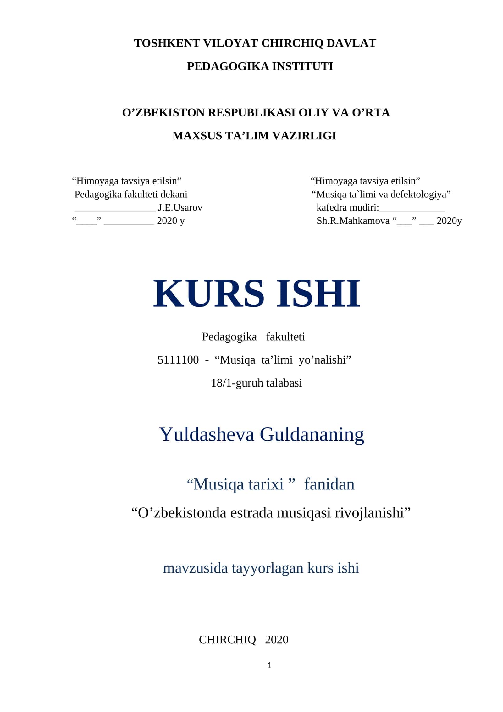 O’zbekistonda estrada musiqasi rivojlanishi 1