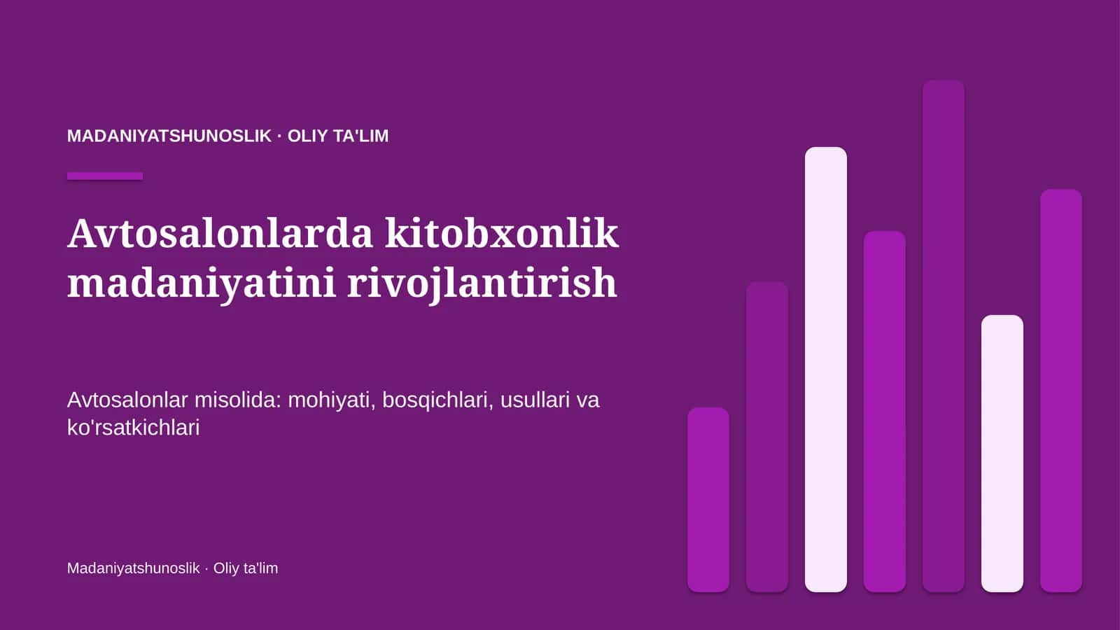 Avtosalonlarda kitobxonlik madaniyatini rivojlantirish 1