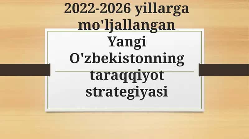 Yangi O'zbekiston Taraqqiyoti strategiyasi 1