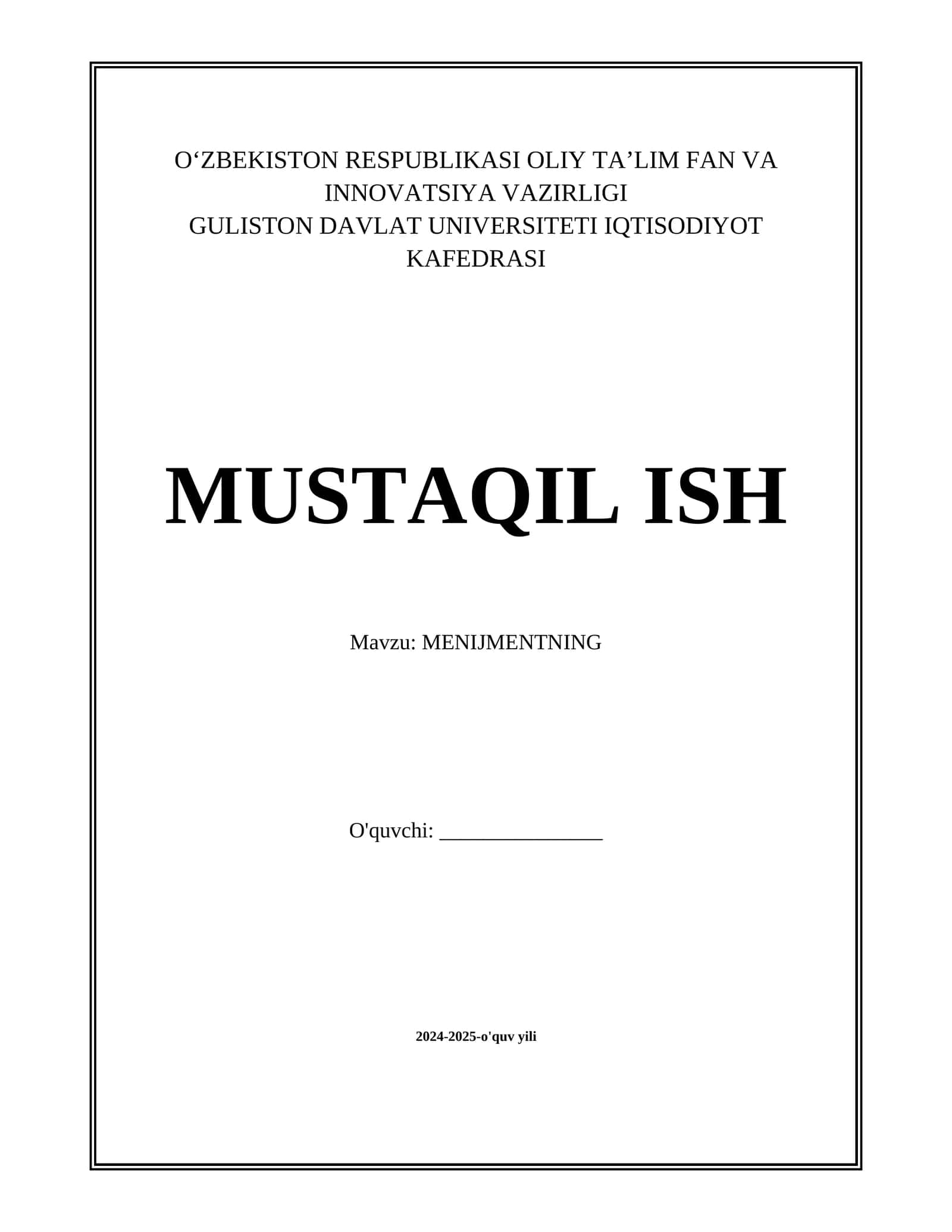 MENIJMENTNING 1