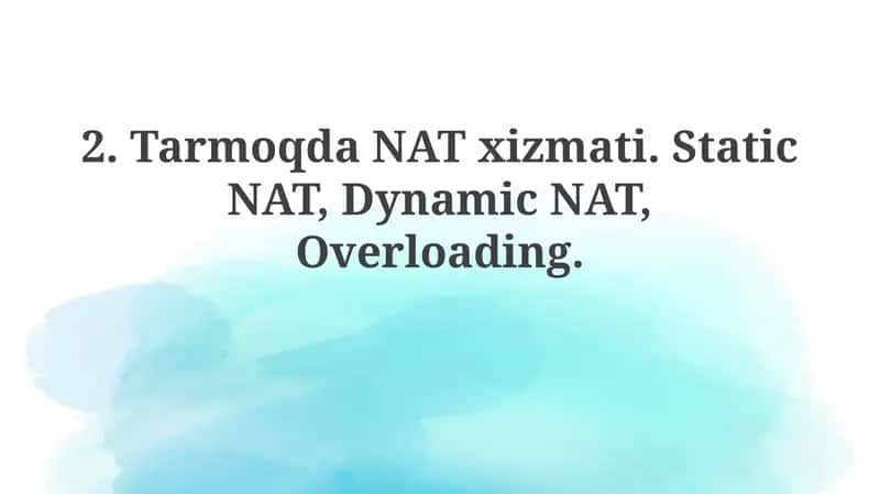TarmoqdaNATxizmati 1